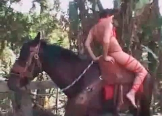 Posing on a stunning stallion