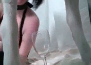 Zoophile collects her doggy sperm